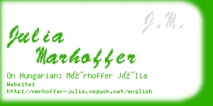 julia marhoffer business card